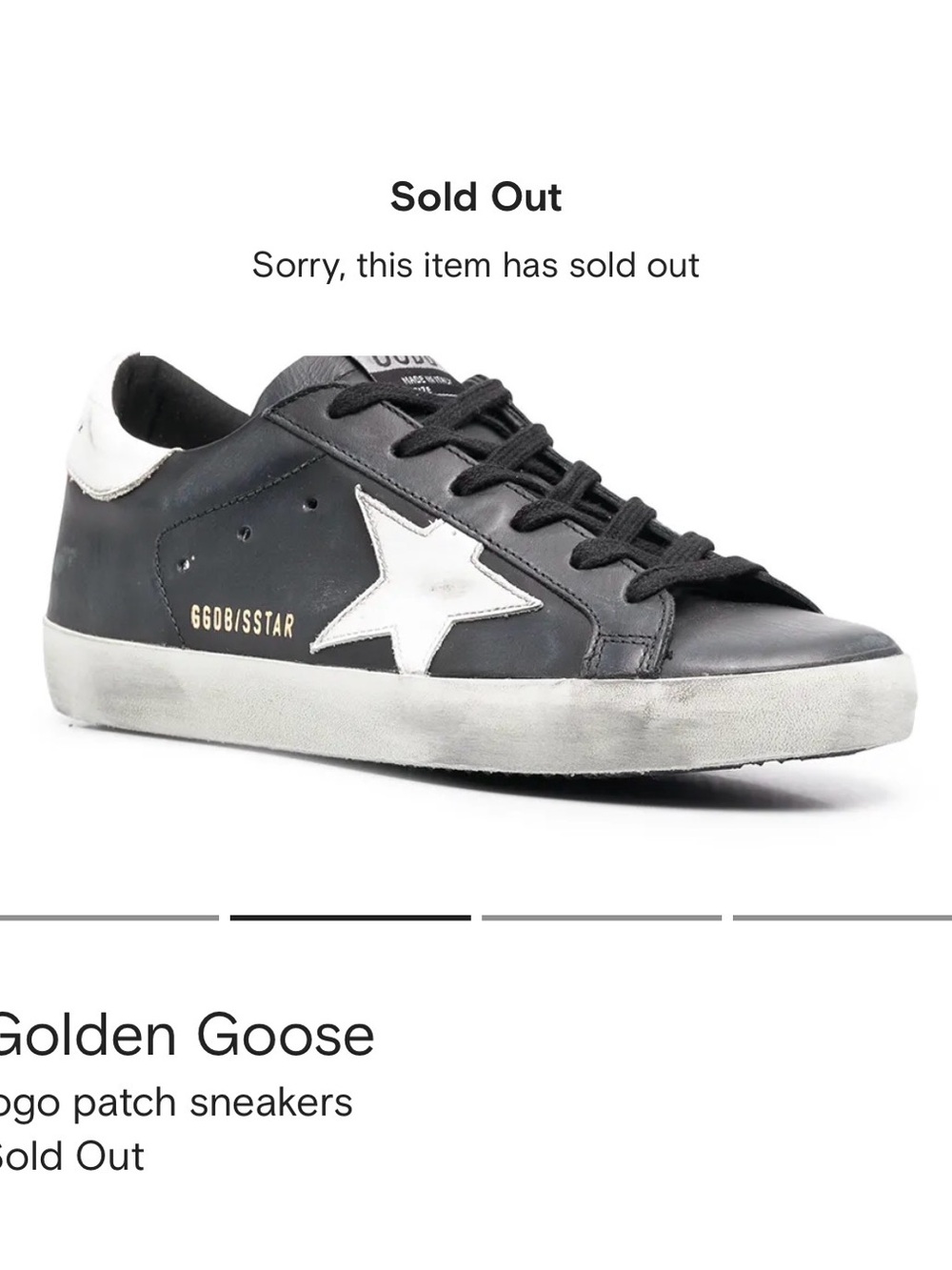 Golden Goose Black Sneakers with White Star Accent